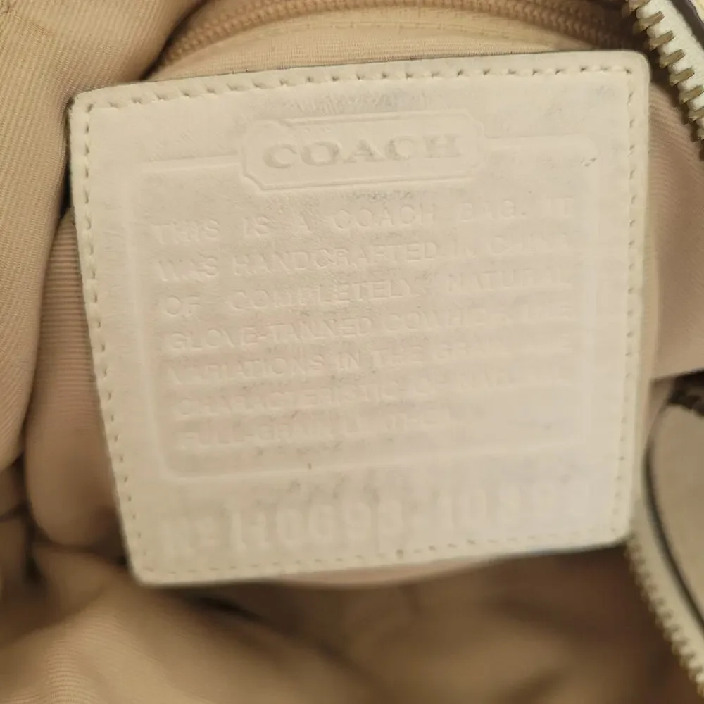 COACH CHELSEA Convertible Shoulder Bag 10399 White Ivory Western Medium Leather